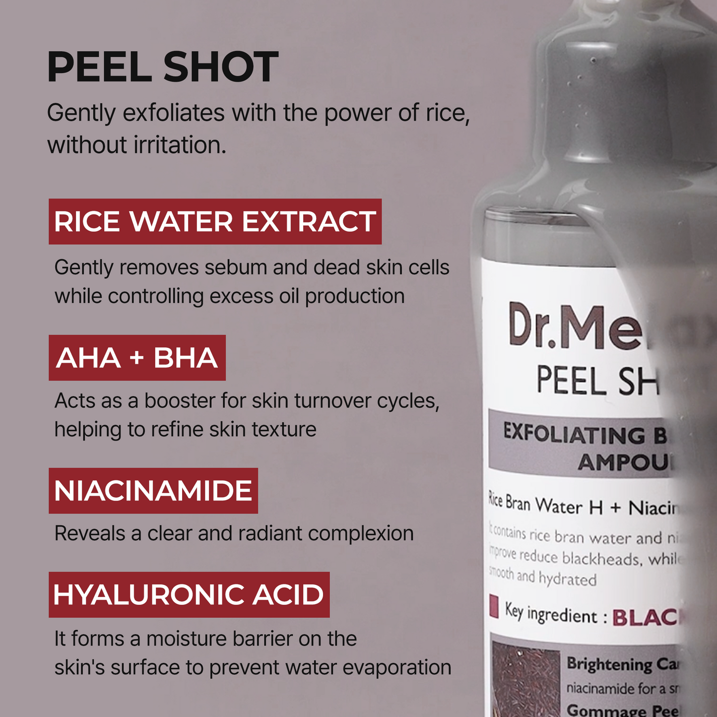 Peel Shot Glow Black Rice